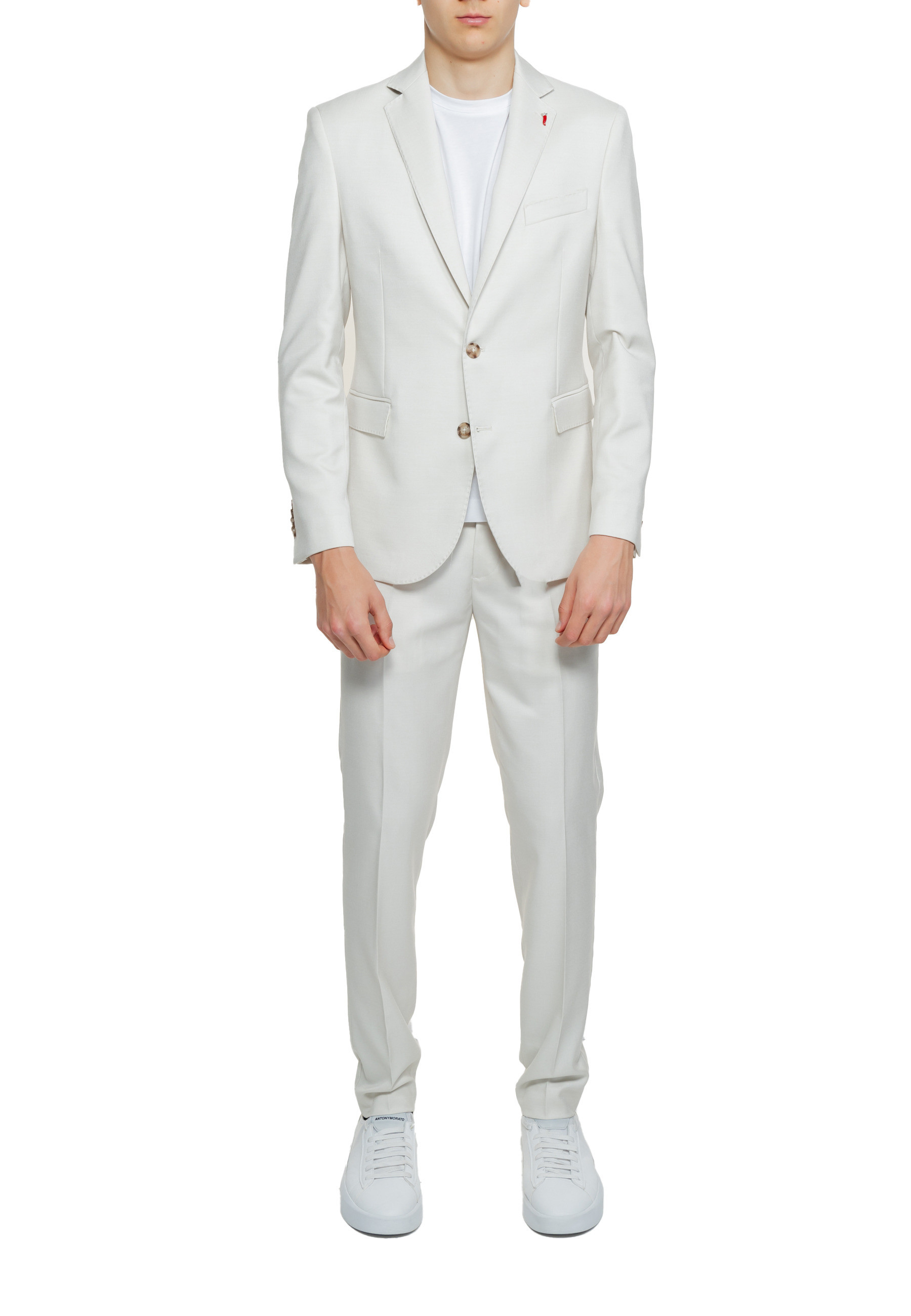 Beige Lightweight Suit with Stretch Fabric