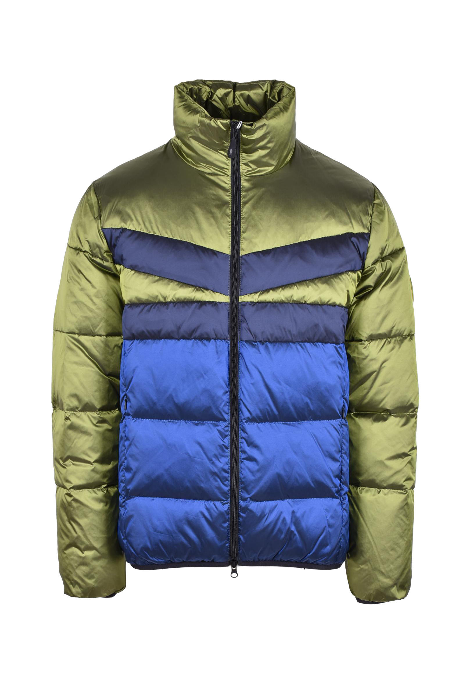 Green Polyamide Jacket with Zip Pockets