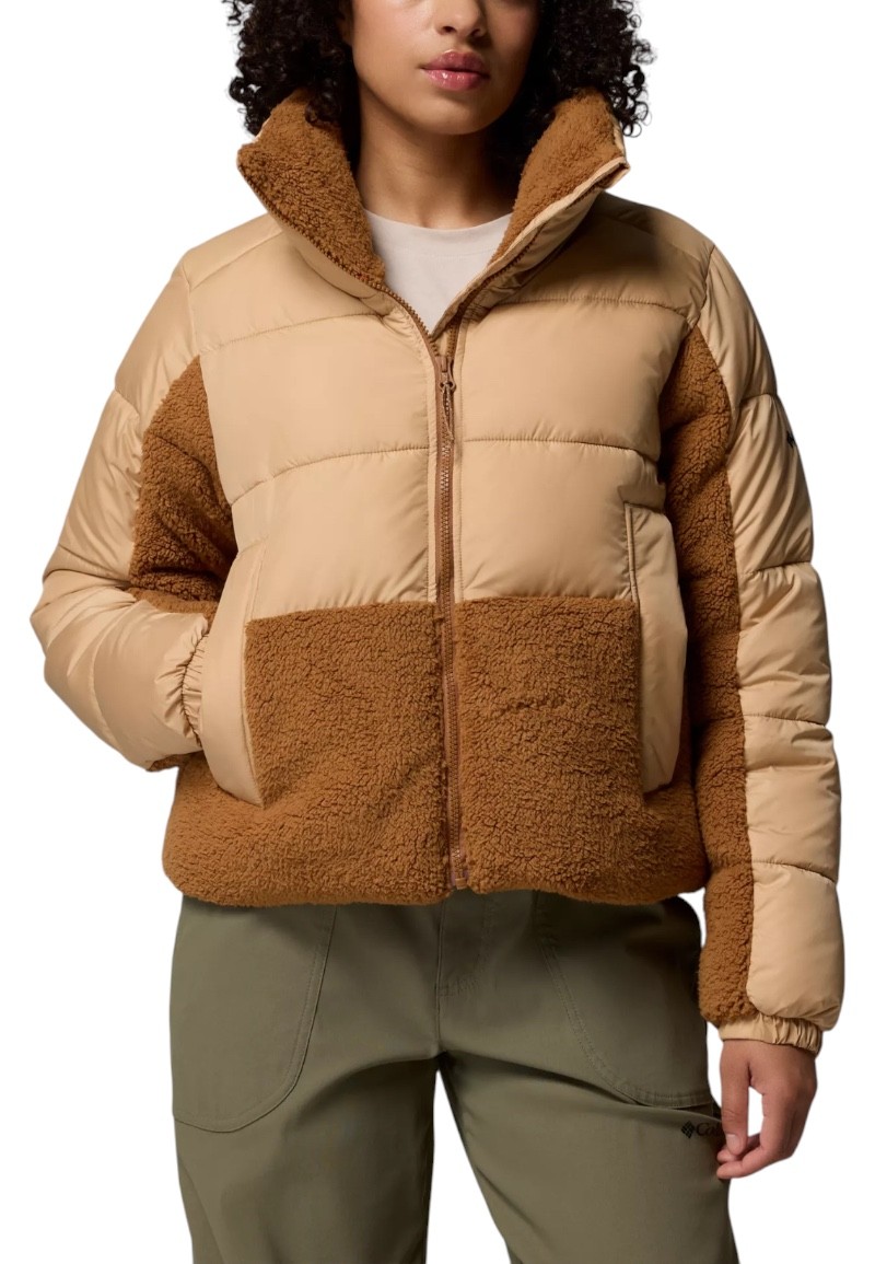 Beige Turtleneck Zip Jacket