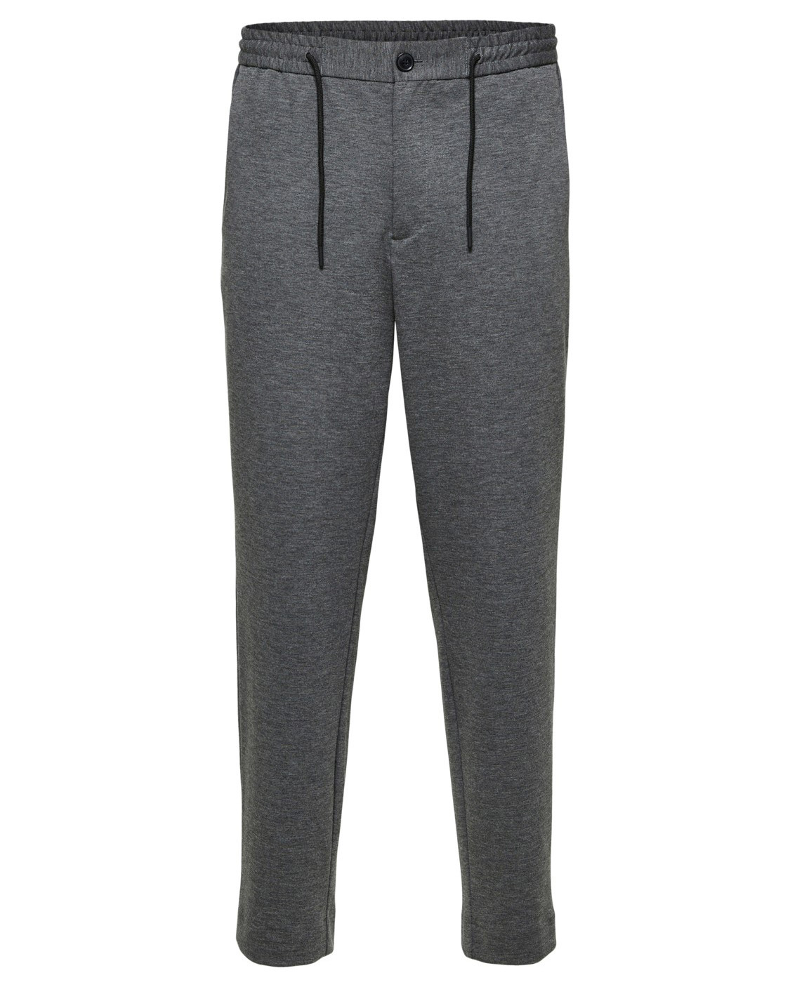 Plain Grey Trousers with Stretch Fabric
