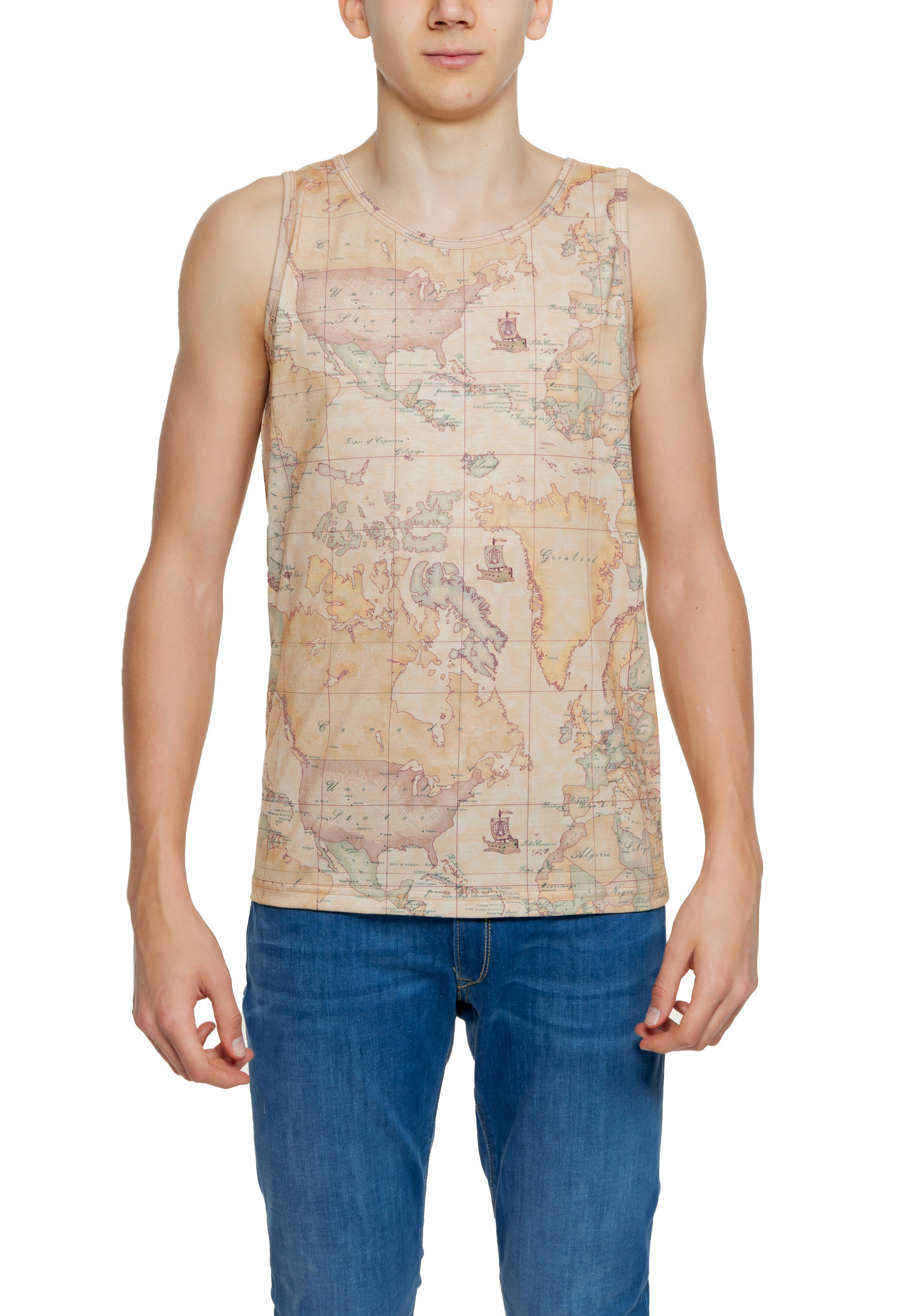 Geo Print Sleeveless Undershirt