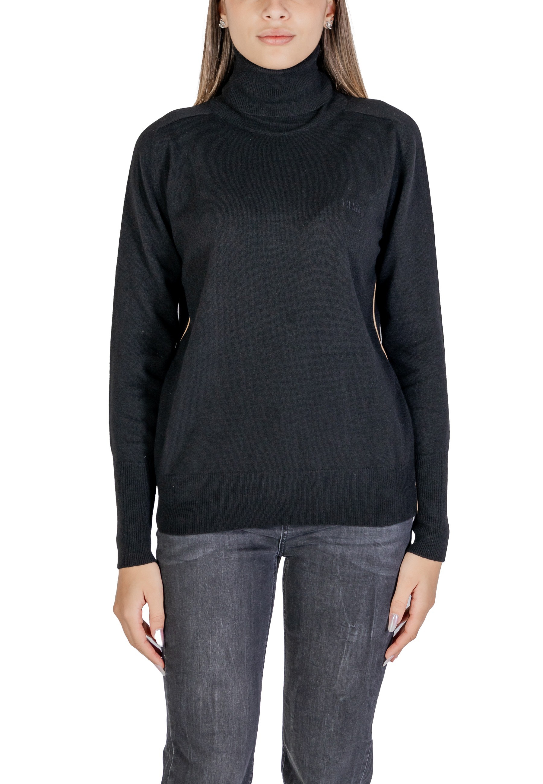 Black Cashmere Blend Turtleneck