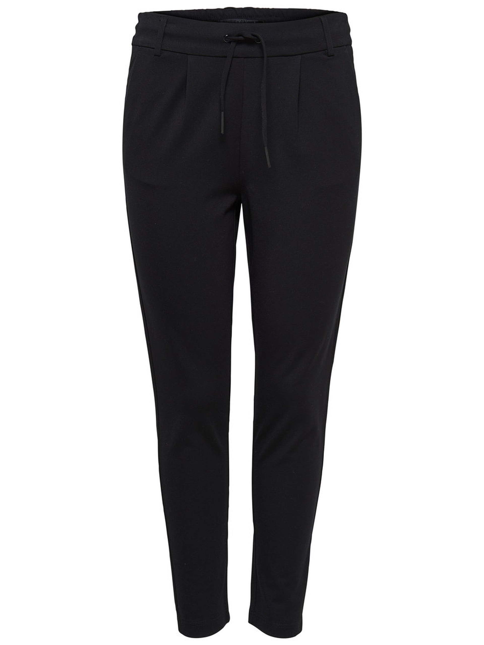 Black Comfort Stretch Drawstring Trousers