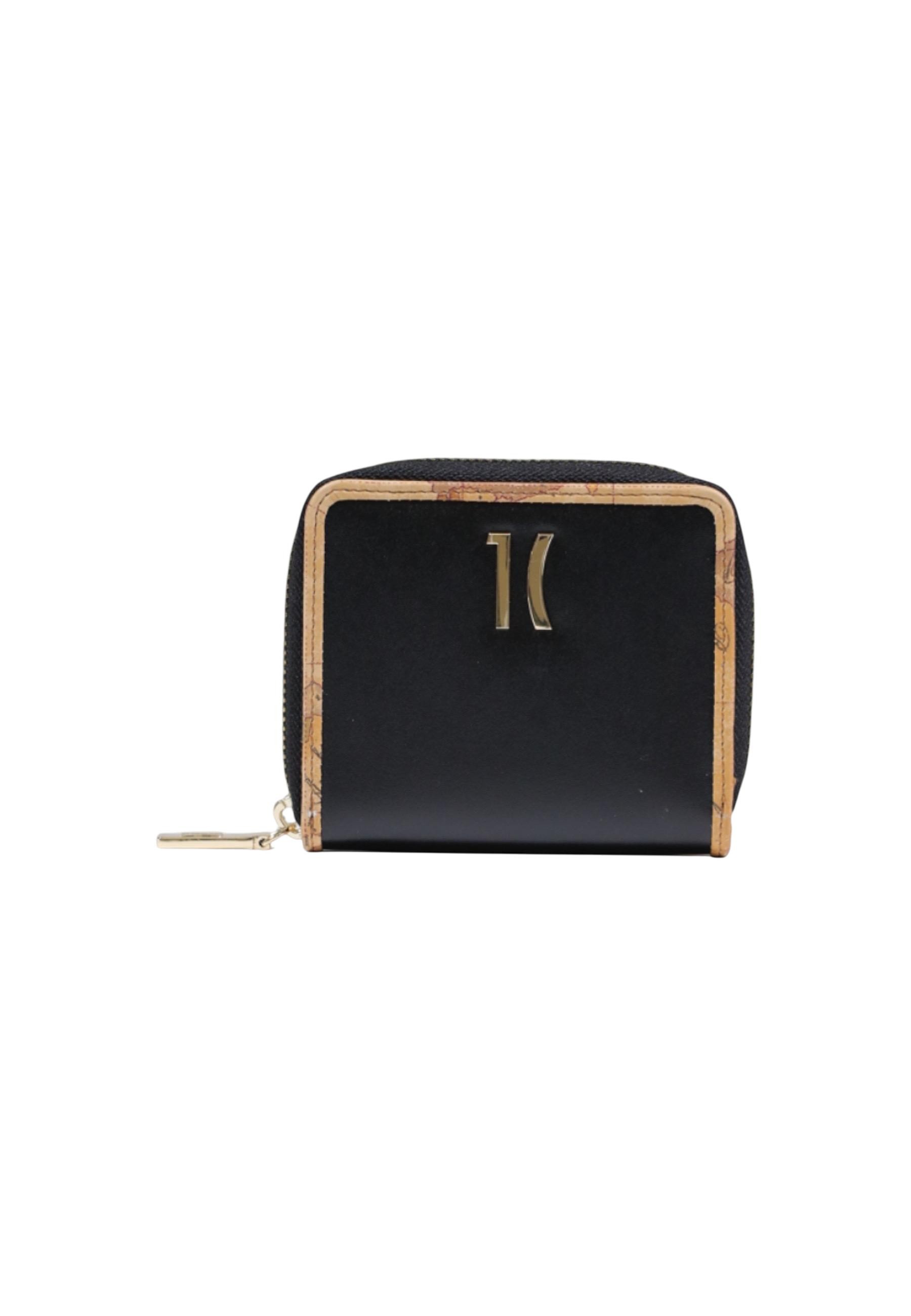 Black Leather Zip Wallet