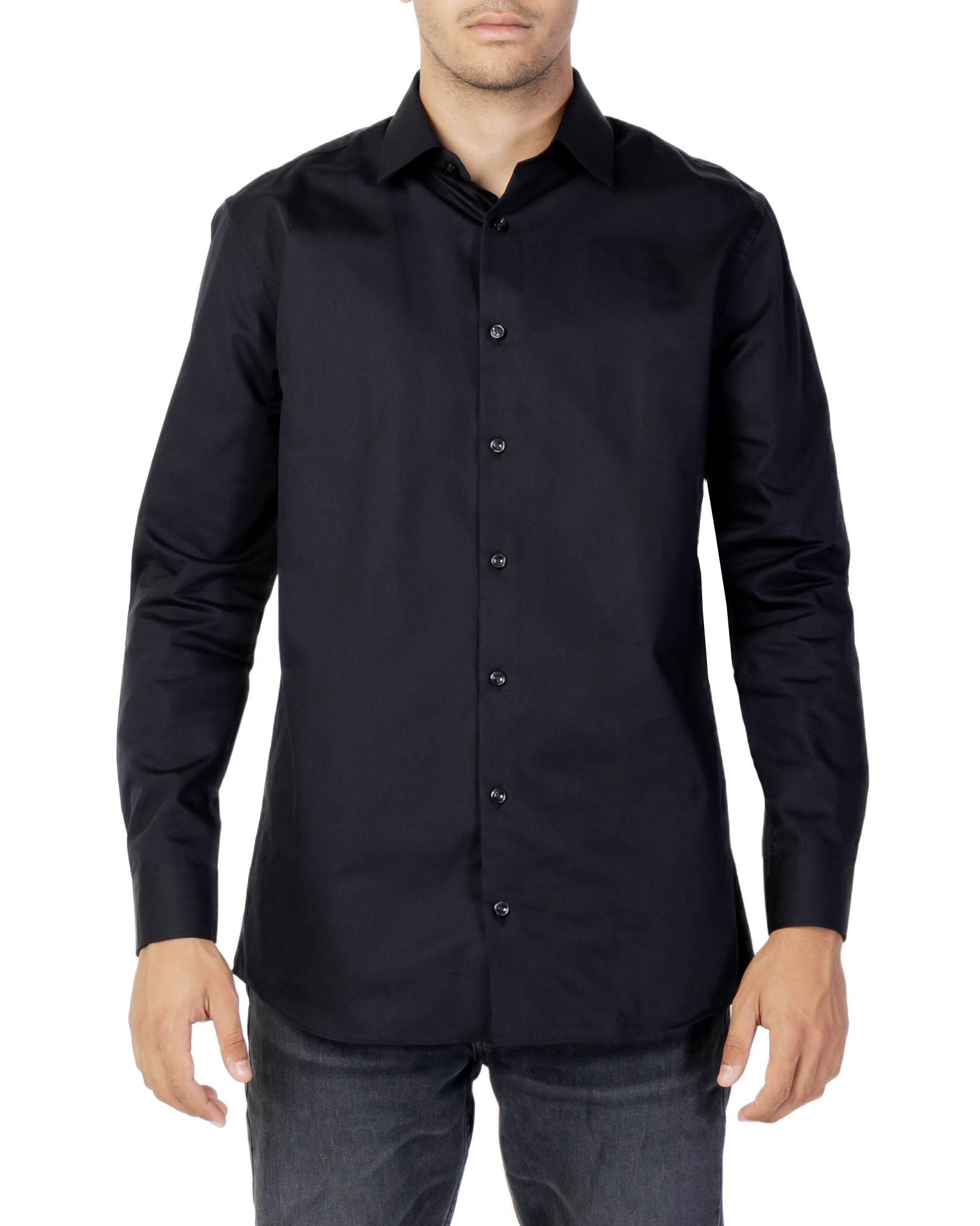 Black Long Sleeve 100% Cotton Shirt