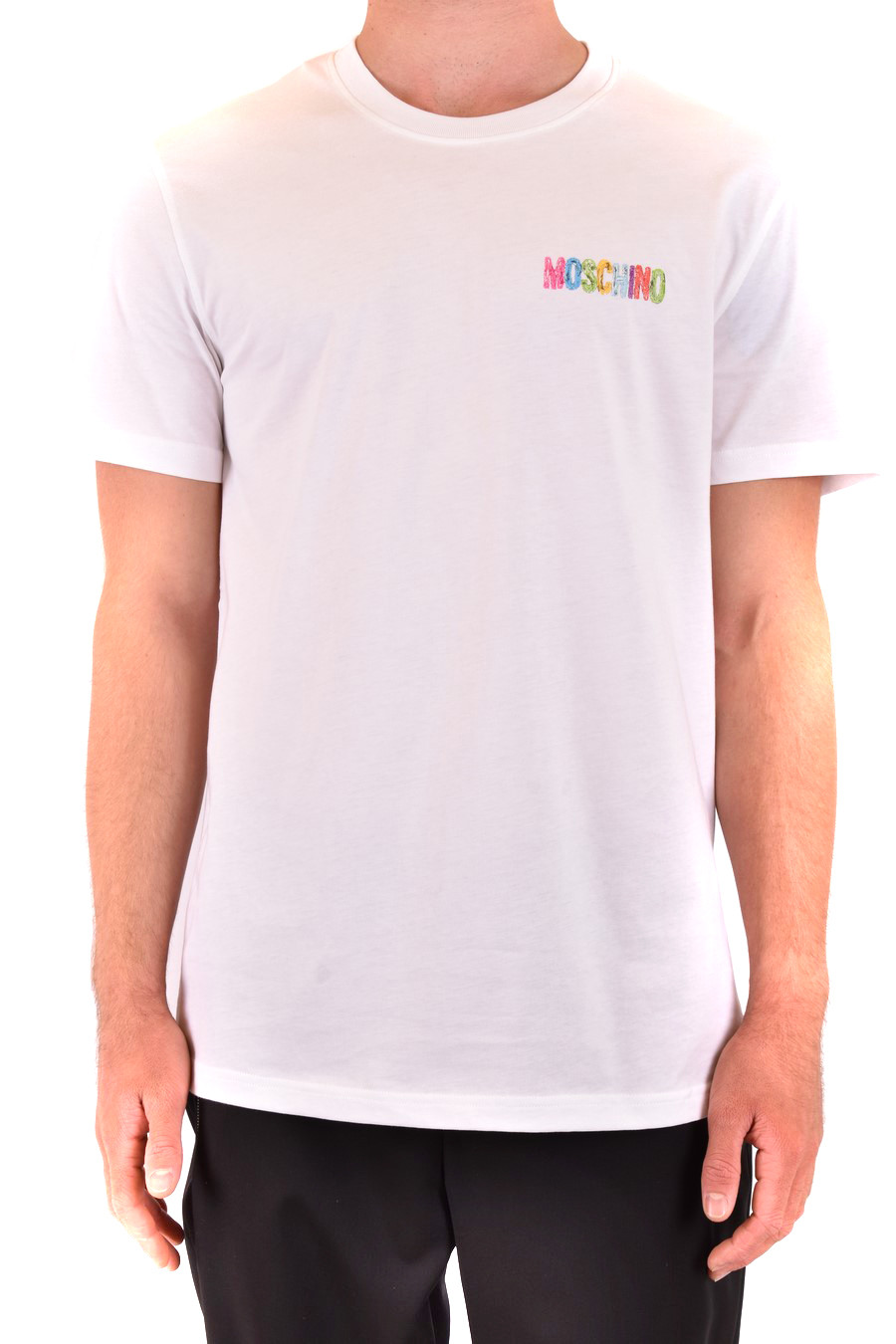 White Cotton T-Shirt with Graphic Print