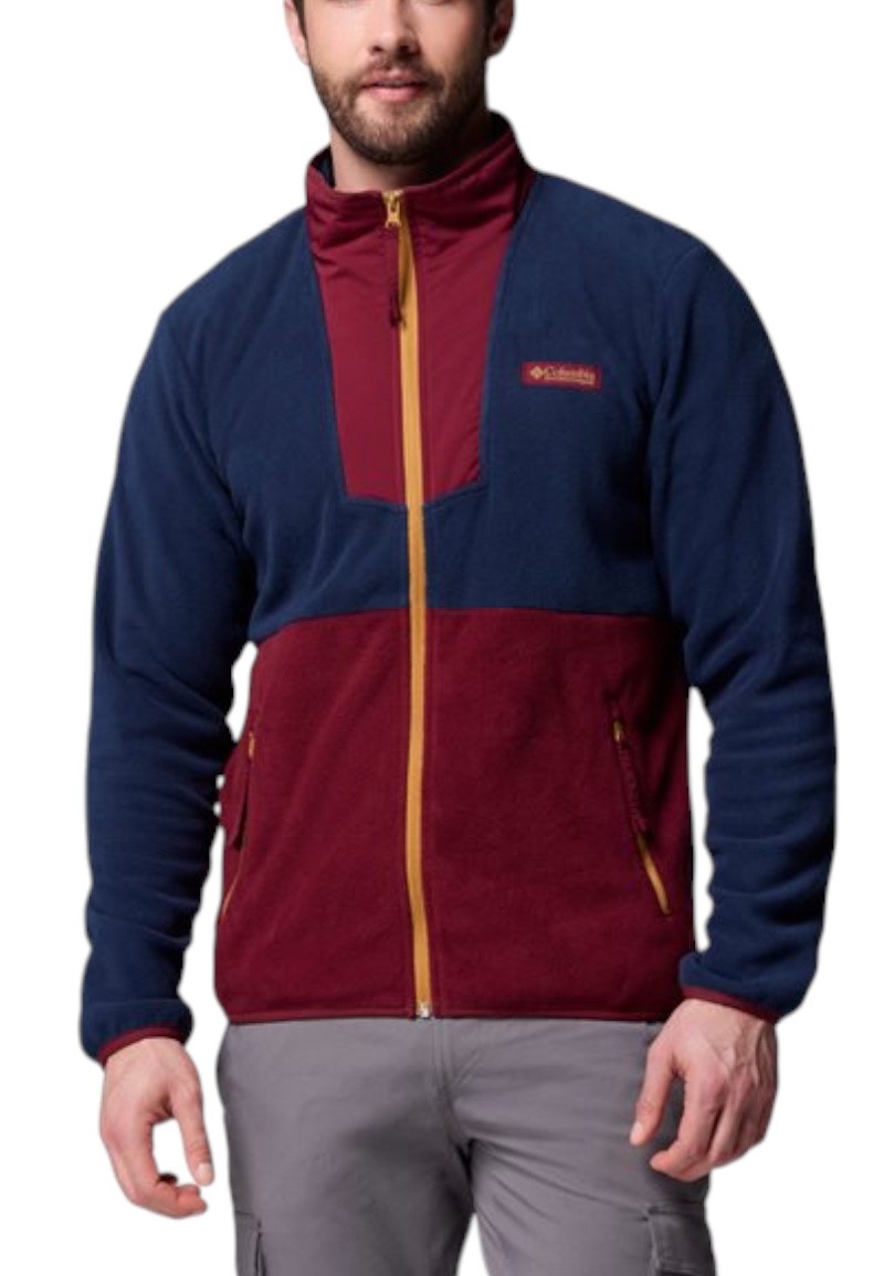 Bordeaux Full-Zip Turtleneck Sweatshirt
