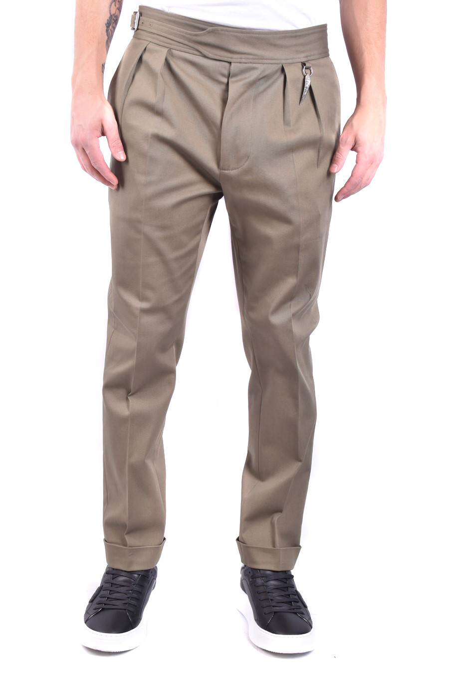 Camel Cotton Stretch Trousers