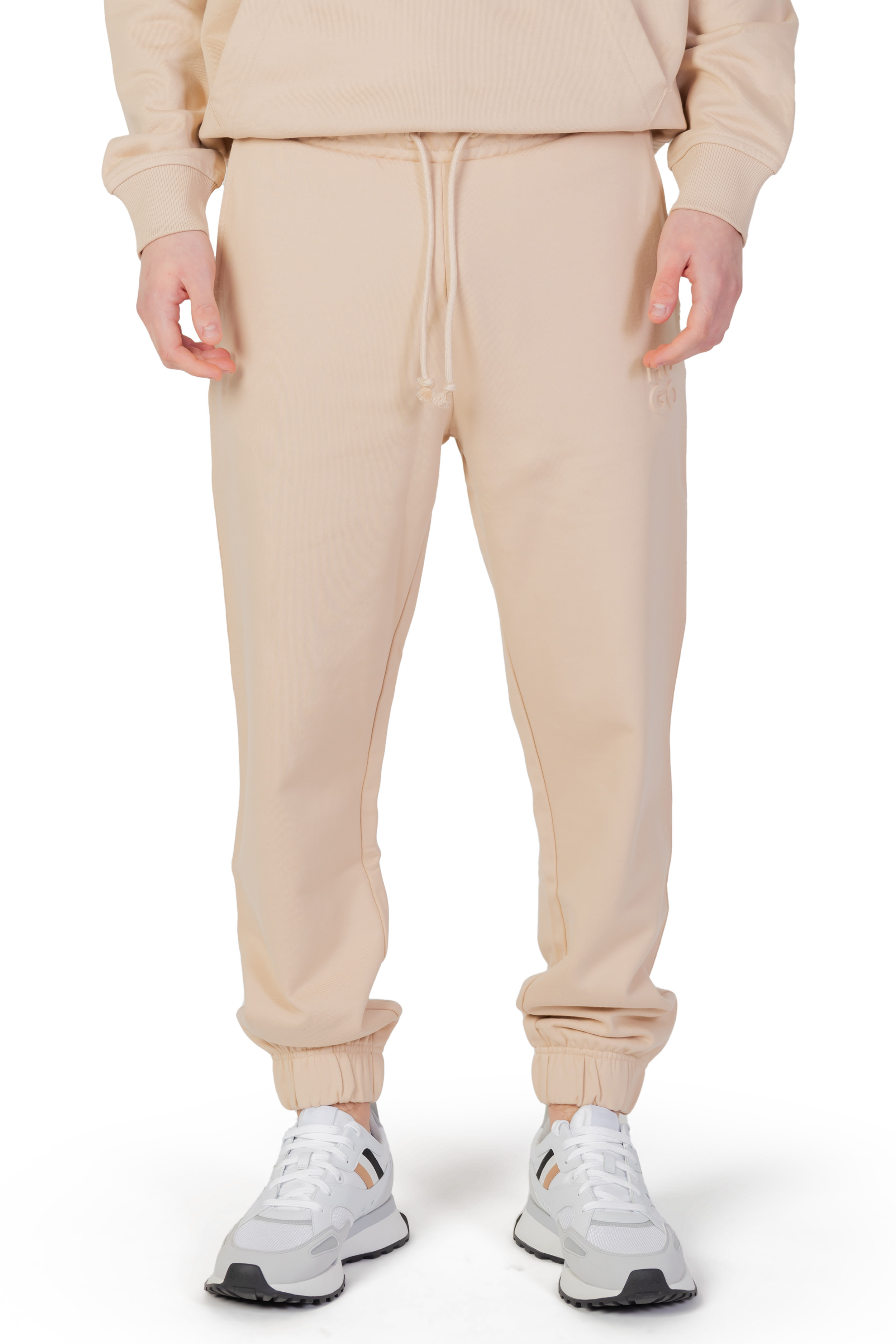 Beige 100% Cotton Trousers for Fall/Winter